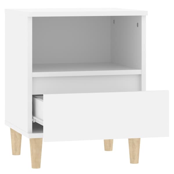 vidaXL Sängbord 2 st vit 40x35x50 cm Vit