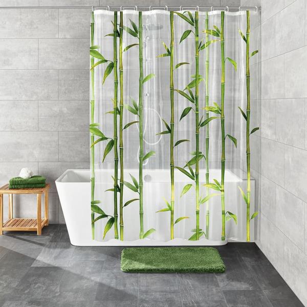 Kleine Wolke Duschdraperi Bamboo 180x200 cm grön Grön
