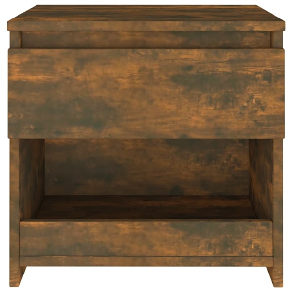 vidaXL Sängbord 2 st rökfärgad ek 40x30x39 cm konstruerat trä Brun