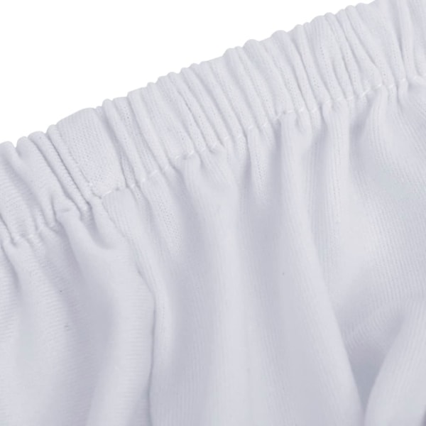 vidaXL Sofföverdrag 4-sits med stretch vit polyesterjersey Vit