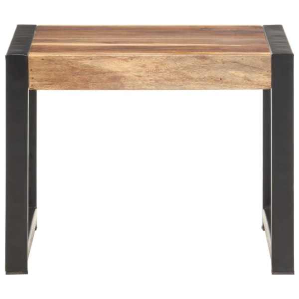 vidaXL Satsbord 3 st massivt trä med sheshamfinish Brun