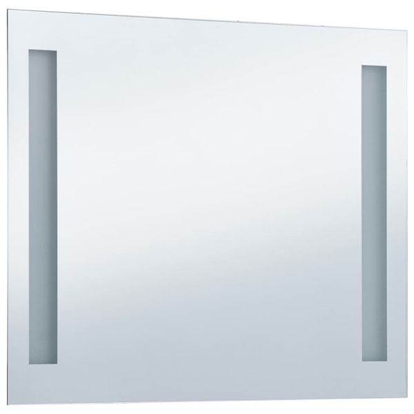 vidaXL Badrumsspegel LED 60x50 cm Silver