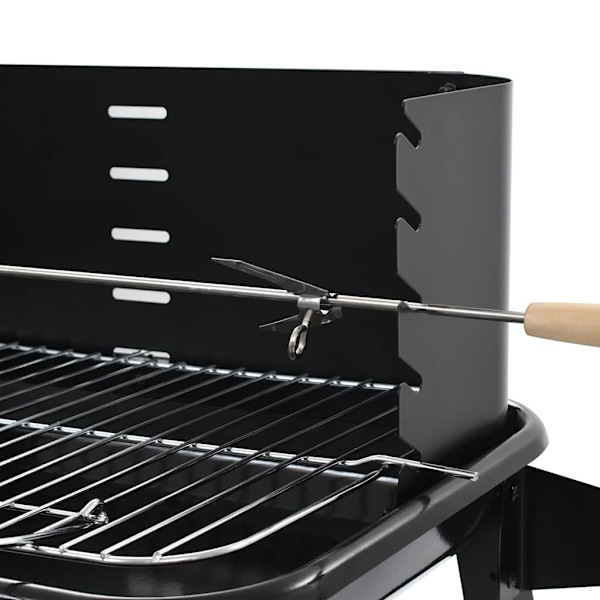 vidaXL Kolgrill stativ med hjul Svart