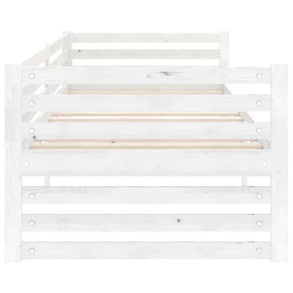 vidaXL Dagbädd vit massiv furu 90x200 cm Vit