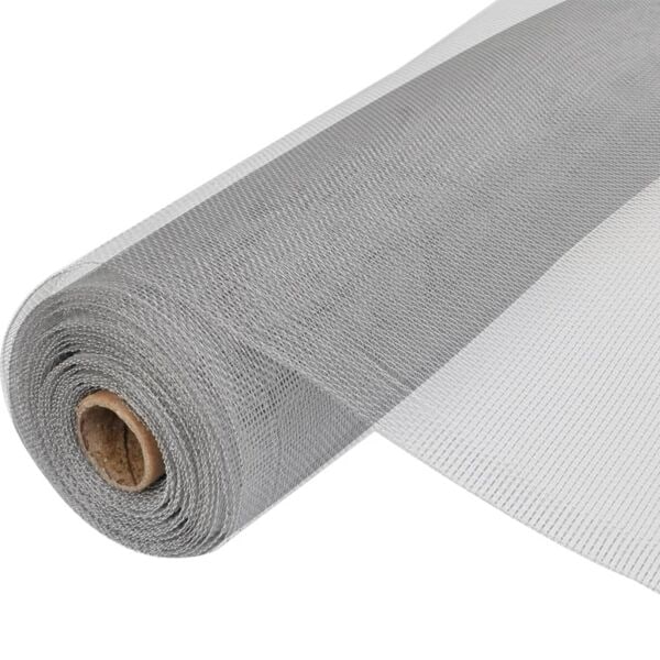 vidaXL Aluminiumnät Silver insektsnät fönster 100x500 cm Silver