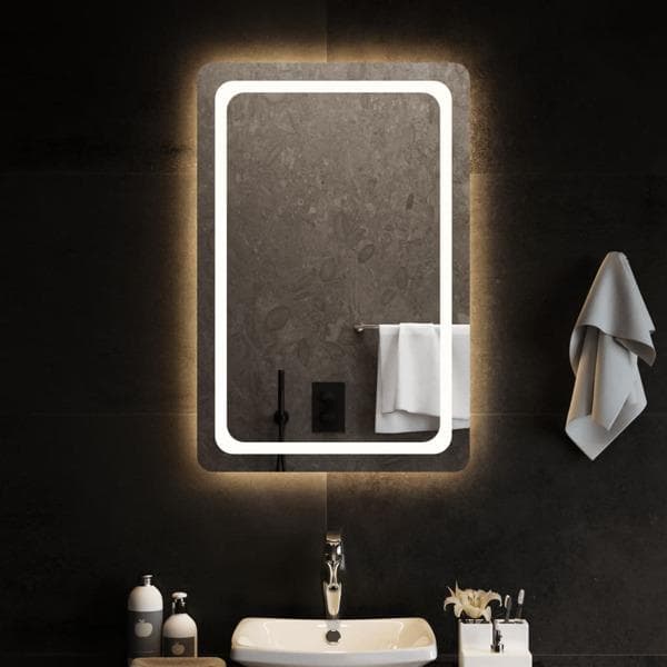 vidaXL Badrumsspegel LED 60x90 cm Transparent