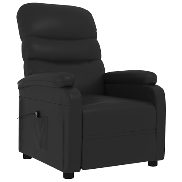 vidaXL Elektrisk reclinerfåtölj svart konstläder Svart