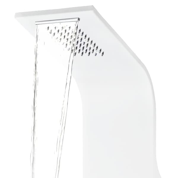 vidaXL Duschpanel aluminium 20x44x130 cm vit Vit