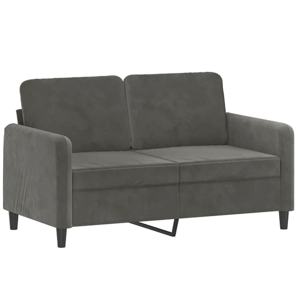 vidaXL 2-sitssoffa mörkgrå 120 cm sammet Grå