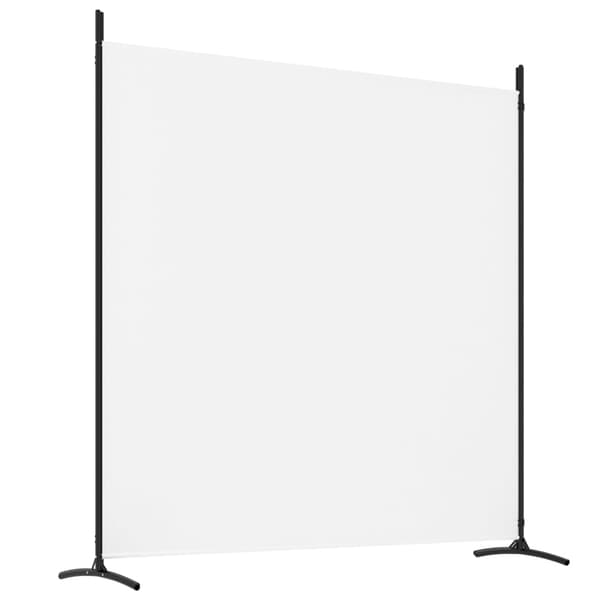 vidaXL Rumsavdelare 4 paneler vit 698x180 cm tyg Vit