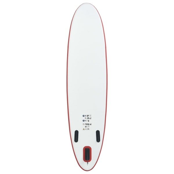 vidaXL SUP surfingbräda uppblåsbar röd och vit Röd