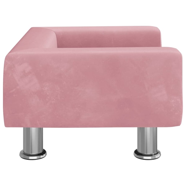 vidaXL Hundbädd rosa 50x40x26,5 cm sammet Rosa