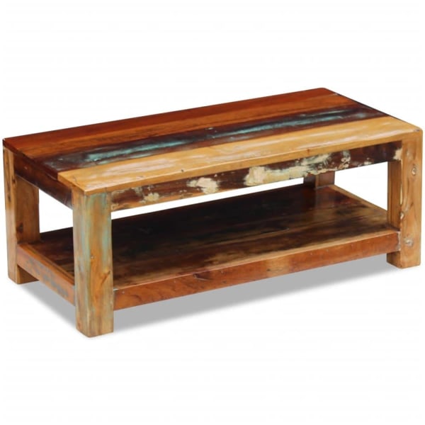 vidaXL Soffbord massivt återvunnet trä 90x45x35 cm Brun