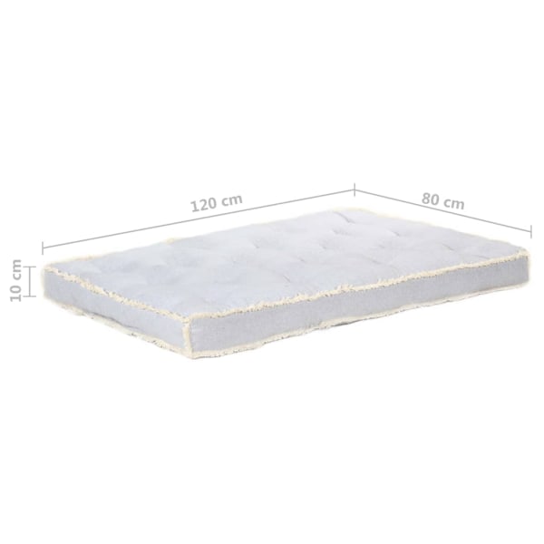 vidaXL Dyna till pallsoffa grå 120x80x10 cm grå