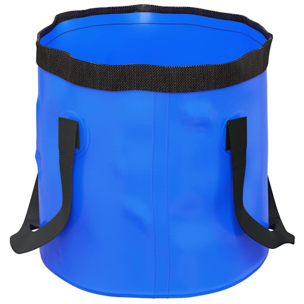 vidaXL Hopfällbara hinkar 2 st blå 20 L PVC