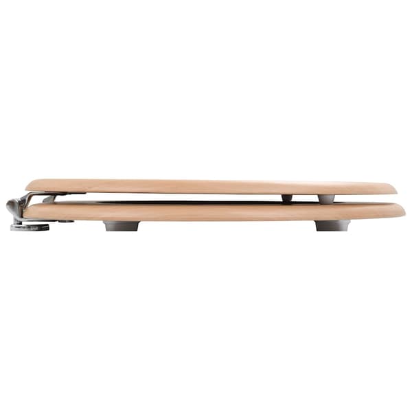 vidaXL Toalettsitsar med lock 2 st MDF bambudesign Brun
