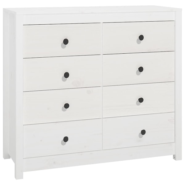 vidaXL Sidoskåp vit 100x40x90 cm massiv furu Vit