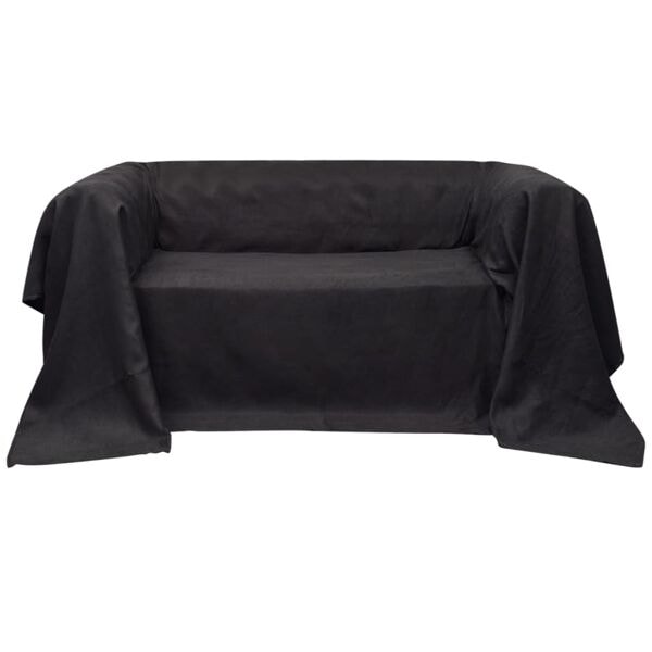 vidaXL Sofföverdrag i micromocka antracit 140 x 210 cm Antracit
