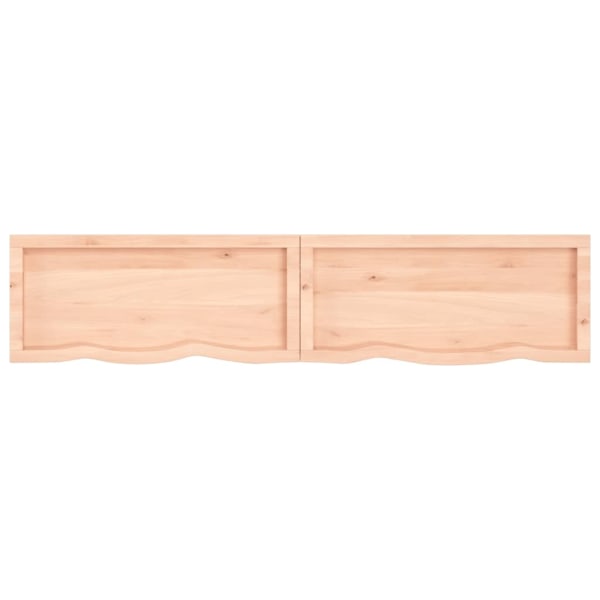 vidaXL Bänkskiva för badrum 180x40x(2-6) cm obehandlat massivt t Brun