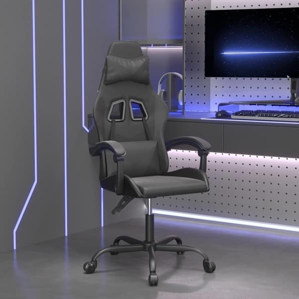 vidaXL Gamingstol svart konstläder art