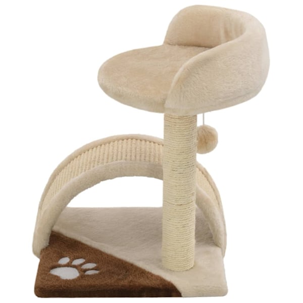 vidaXL Katt klösträd med sisalpelare 40 cm beige och brun Beige