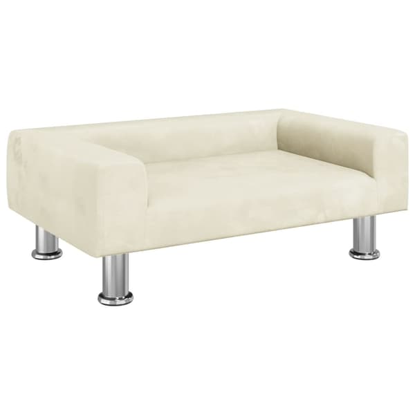 vidaXL Barnsoffa gräddvit 70x45x26,5 cm sammet Kräm