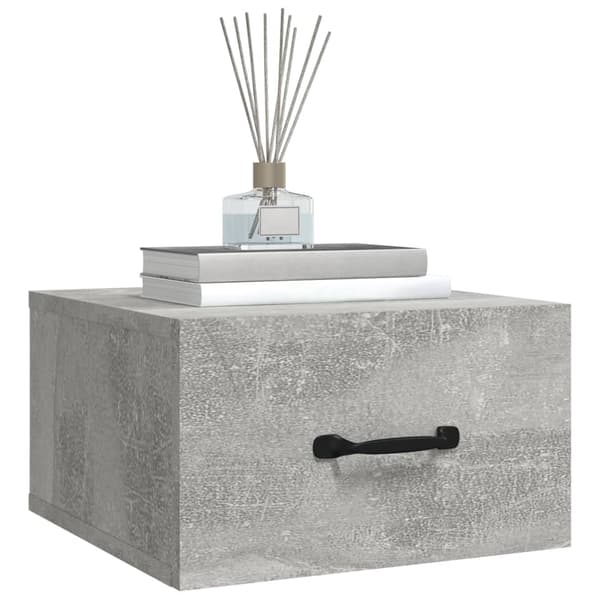 vidaXL Väggmonterade sängbord 2 st betonggrå 35x35x20 cm Grå