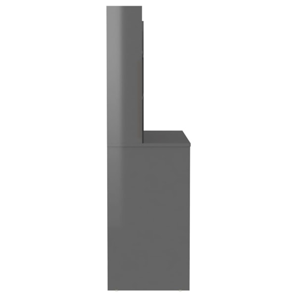 vidaXL Sminkbord med LED-belysning 100x40x135 cm MDF grå grå