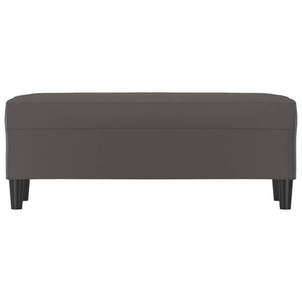 vidaXL Bänk grå 100x35x41 cm konstläder Grå