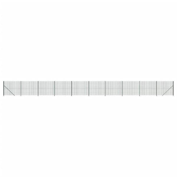 vidaXL Stängsel med stolpsko grön 1,8x25 m Grön