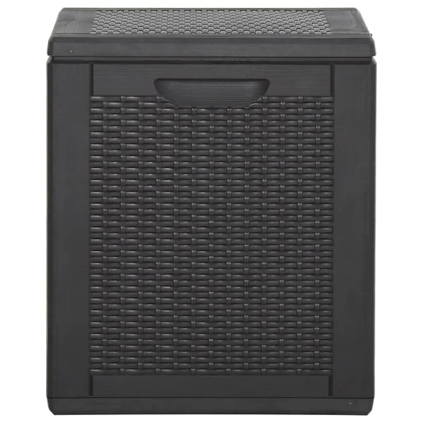 vidaXL Dynbox 90 liter svart PP-rotting Svart