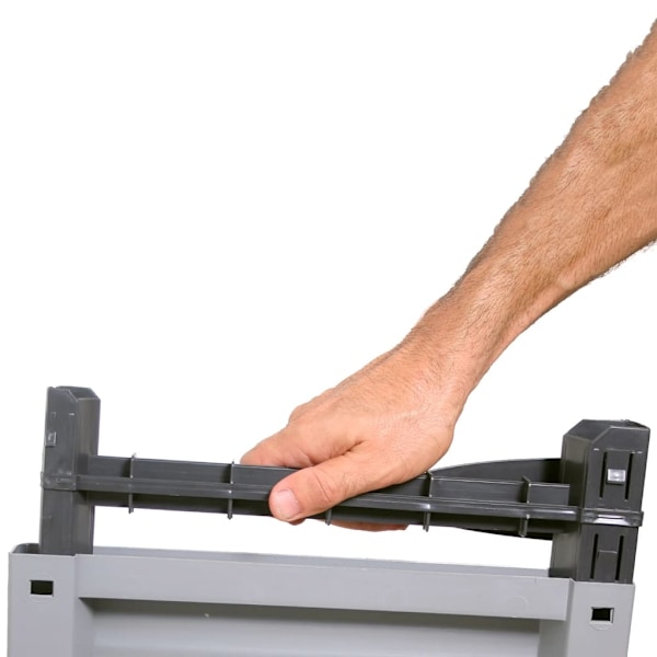 vidaXL Plastskåp 68x39x92 cm grå