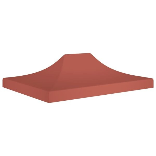 vidaXL Tak till partytält 4,5x3 m terrakotta 270 g/m² Brun