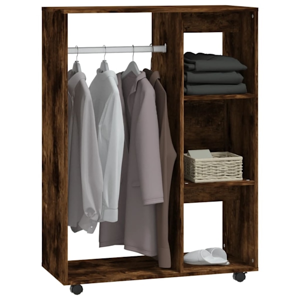 vidaXL Garderob rökfärgad ek 80x40x110 cm konstruerat trä Brun