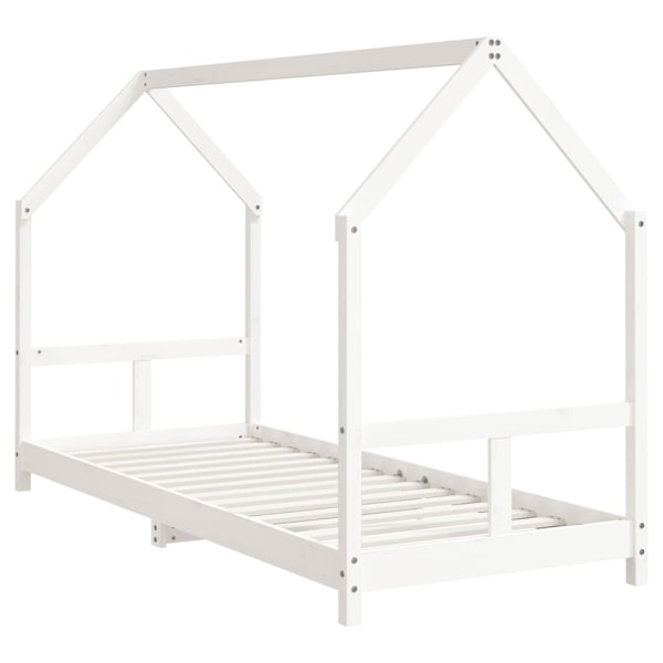 vidaXL Sängram för barnsäng vit 80x200 cm massiv furu Vit