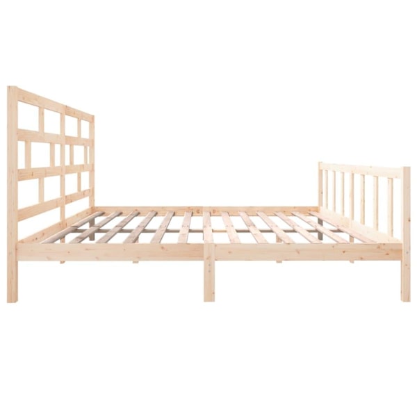vidaXL Sängram massiv furu 180x200 cm Brun
