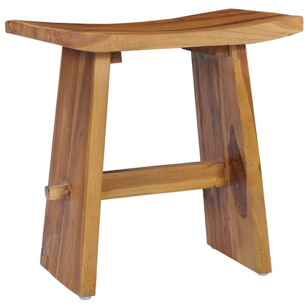 vidaXL Pall massiv teak Brun