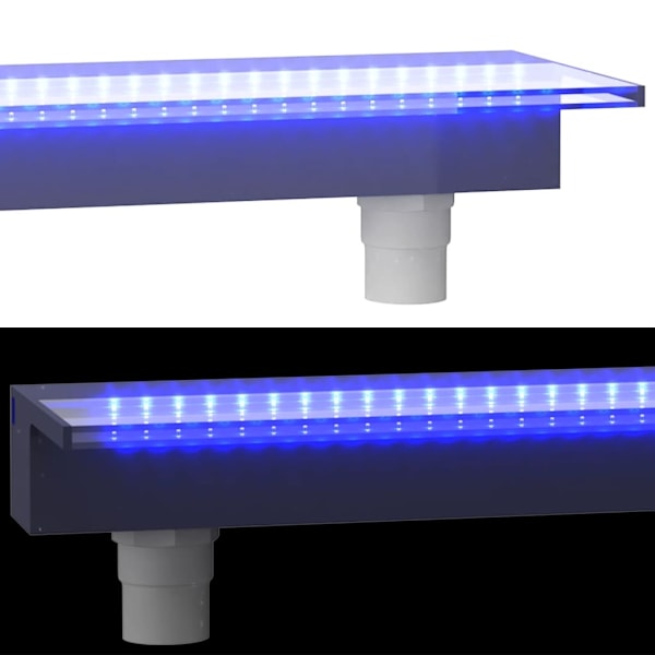 vidaXL Vattenfall med RGB LED akryl 90 cm Transparent