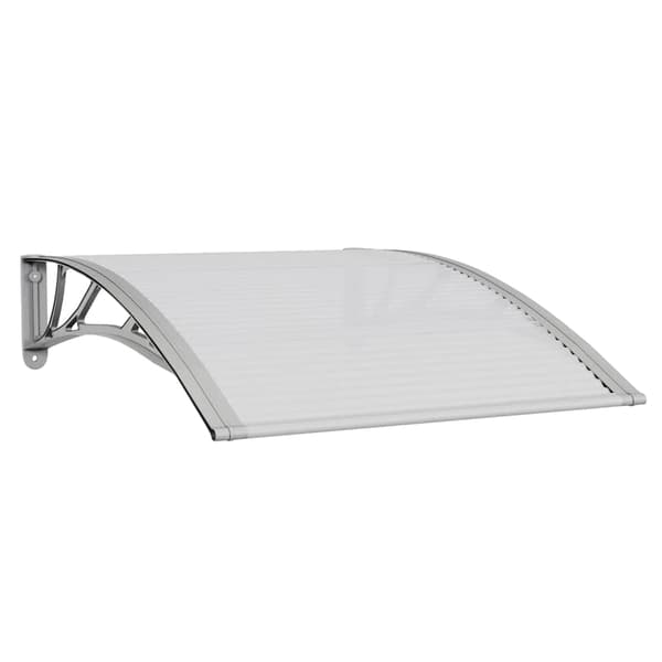 vidaXL Entrétak grå och transparent 100x80 cm polykarbonat Grå