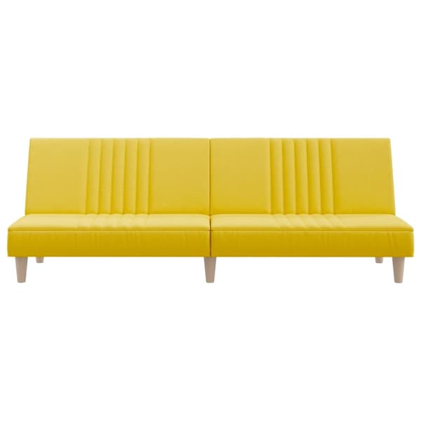 vidaXL Bäddsoffa ljusgul tyg Gul