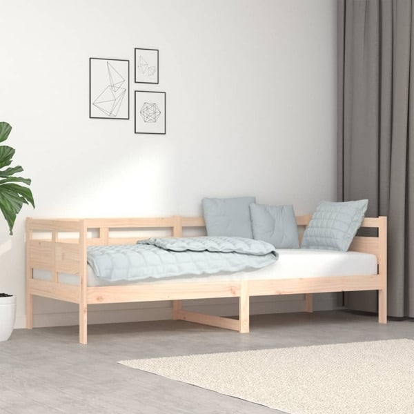 vidaXL Dagbädd 80x200 cm massiv furu Brun