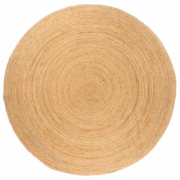 vidaXL Jutematta flätad rund 180 cm rund Beige