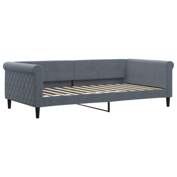 vidaXL Dagbädd utdragbar mörkgrå 100x200 cm sammet Grå