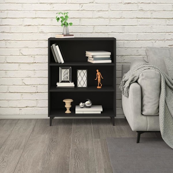 vidaXL Skänk svart 69,5x32,5x90 cm konstruerat trä Svart