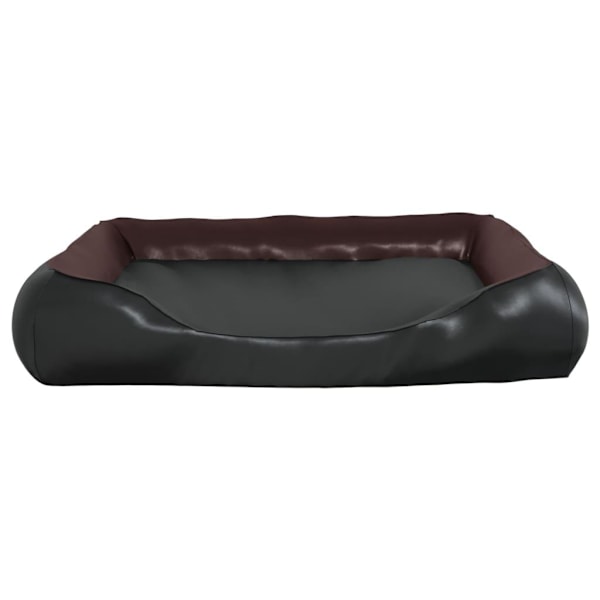 vidaXL Hundbädd svart och brun 105x80x25 cm konstläder Svart