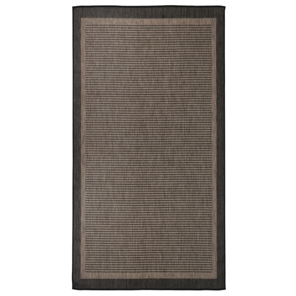 vidaXL Utomhusmatta plattvävd 80x150 cm mörkbrun Brun