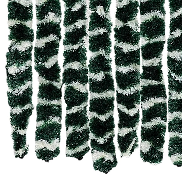 vidaXL Insektsdraperi grön och vit 56x185 cm chenille Grön