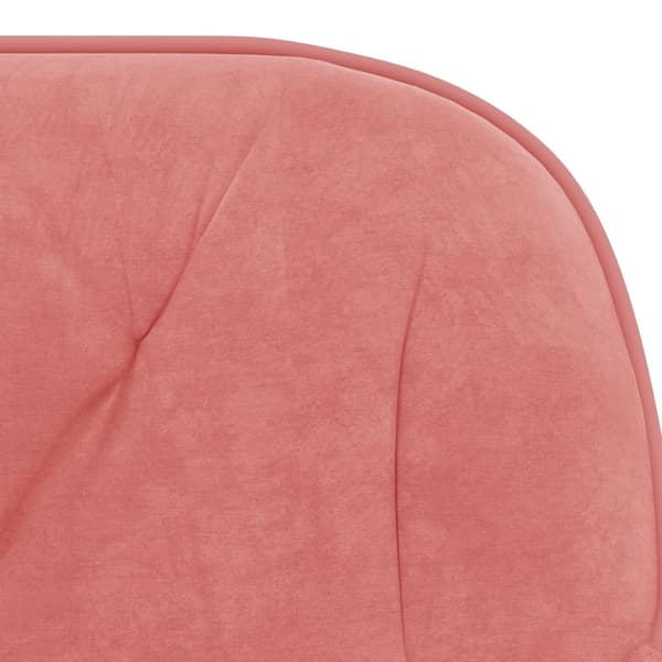 vidaXL Snurrbara matstolar 2 st rosa sammet Rosa