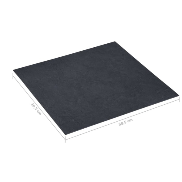 vidaXL Självhäftande golvplankor 5,11 m²  PVC svart marmor Svart