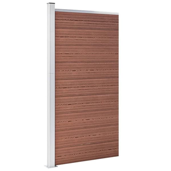 vidaXL Staketpanel WPC 95x186 cm brun Brun